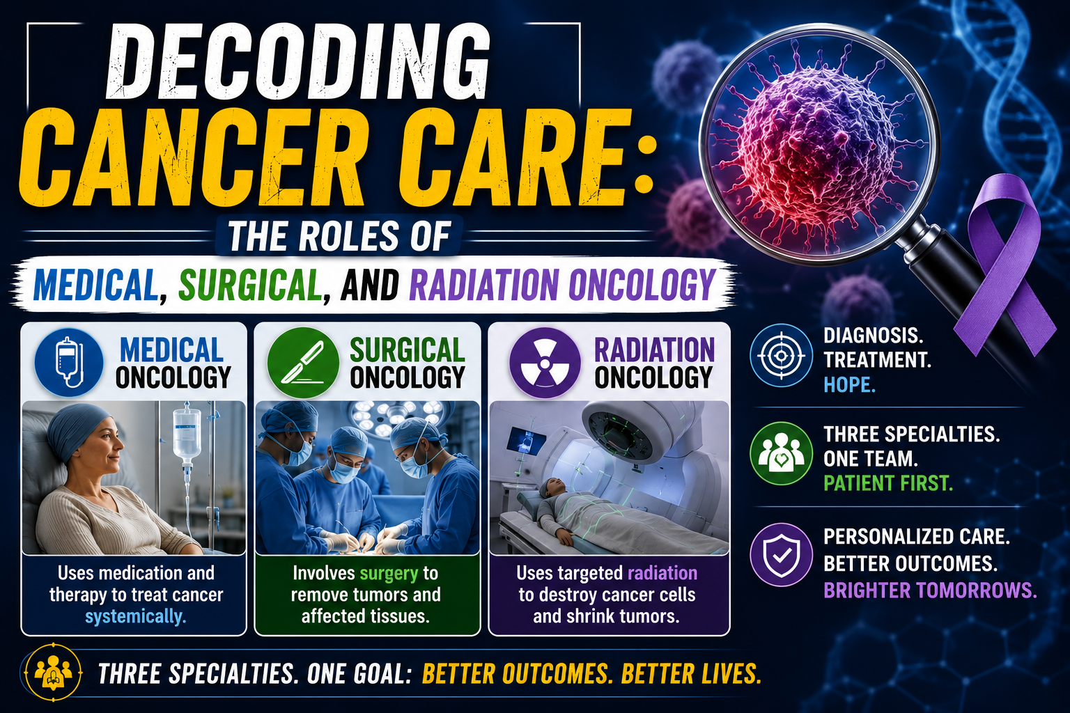 Read more about the article Decoding Cancer Care: The Roles of Medical, Surgical, and Radiation Oncology